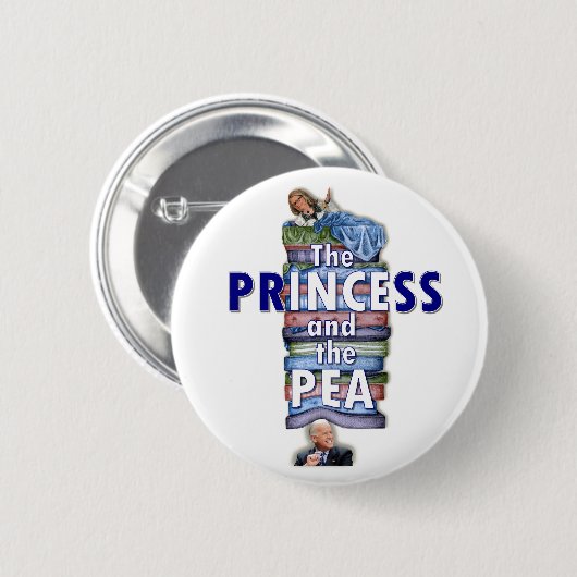 De prinses en de erwt ronde button 5,7 cm (Voorkant /achterkant)