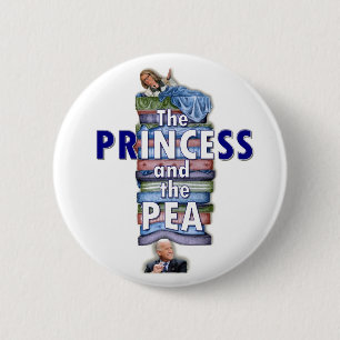 De prinses en de erwt ronde button 5,7 cm