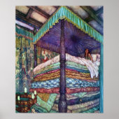 De prinses en de erwt van Edmund Dulac Poster (Voorkant)