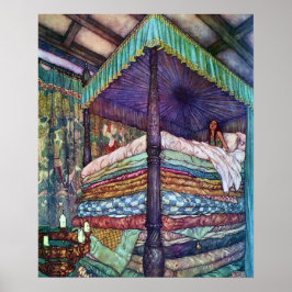 De prinses en de erwt van Edmund Dulac Poster