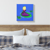 De prinses en de kikker aan het daten? canvas afdruk (Insitu (Slaapkamer))