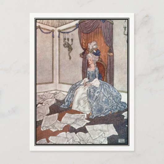 De prinses en de krant van Edmund Dulac Briefkaart (Voorkant)