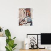 De prinses en de krant van Edmund Dulac Poster (Thuiskantoor)