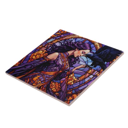 De prinses en de raaf tegeltje (Zijkant)