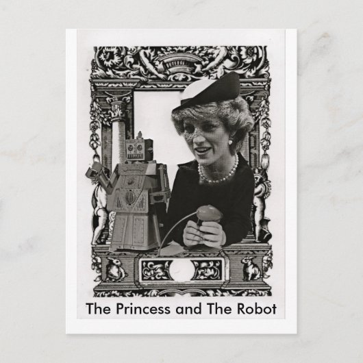 De prinses en de Robot, Briefkaart (Voorkant)