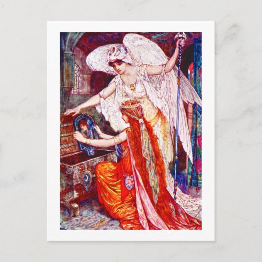 De prinses en de tempelengel briefkaart (Voorkant)