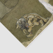“De Prinses en de Trollen” Aquarel van John B Tissuepapier (Detail)