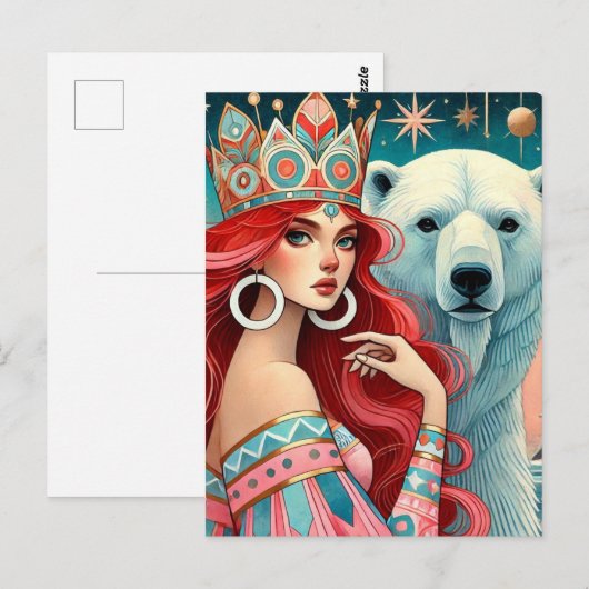 De prinses en het Polar Beer Briefkaart (Voorkant / Achterkant)