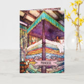 De prinses en het Wenskaart van de erwt #2 Kaart (Gele Bloem)