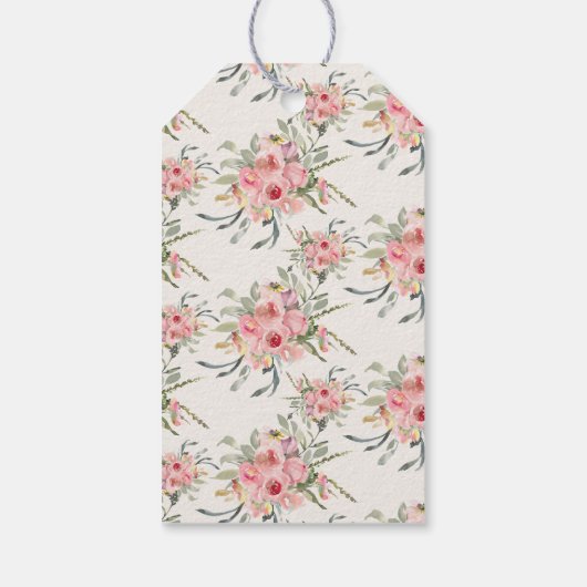 de prinses floral blush feest cadeaulabel (Achterkant)