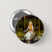 De prinses in het bos ronde button 5,7 cm (Voorkant /achterkant)