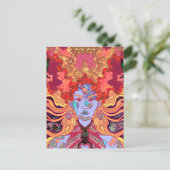De Prinses in het Rood Briefkaart (Staand voorkant)