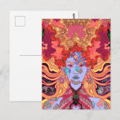 De Prinses in het Rood Briefkaart (Voorkant / Achterkant)