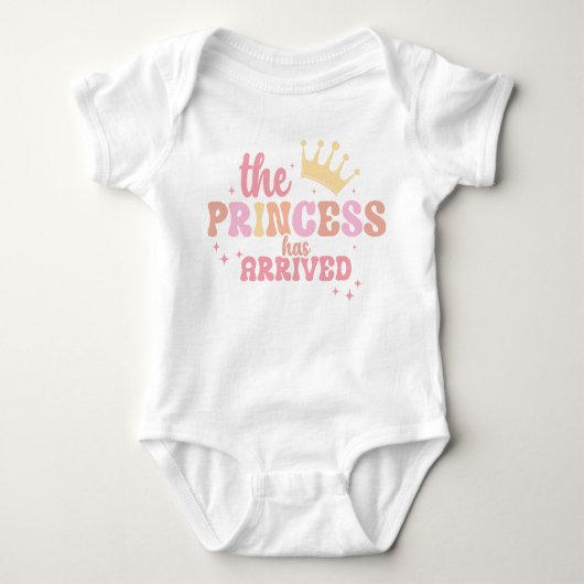 "De prinses is aangekomen" Baby Bodysuit Design (Voorkant)