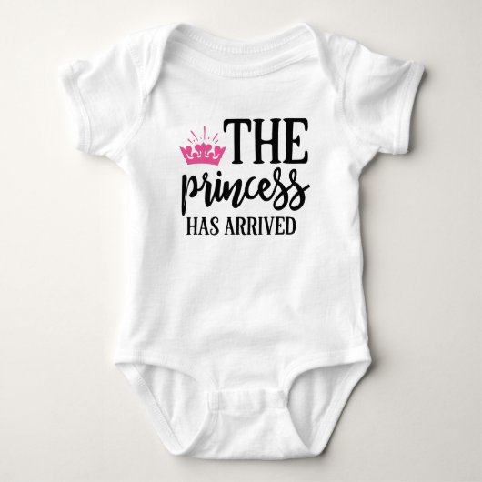 De prinses is gearriveerd – Romig babymeisjes body Romper (Voorkant)