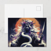 De prinses krijger en haar huisdier slang briefkaart (Voorkant / Achterkant)