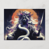 De prinses krijger en haar huisdier slang briefkaart (Voorkant)