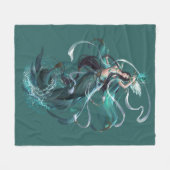 De prinses Mermaid Fleece Deken (Voorkant (Horizontaal))