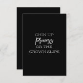 de prinses of de kroonslipjes omhoog bedankkaart (Voorkant / Achterkant)