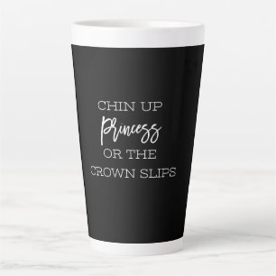 de prinses of de kroonslipjes omhoog latte mok