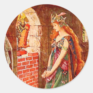 De prinses opgesloten ronde sticker