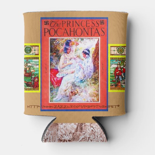 "De prinses Pocahontas" Blikjeskoeler (Voorkant)