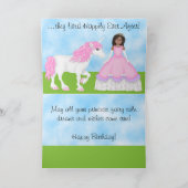 De Prinses, Prins en Eenhoorn verjaardag Kaart (Binnen)