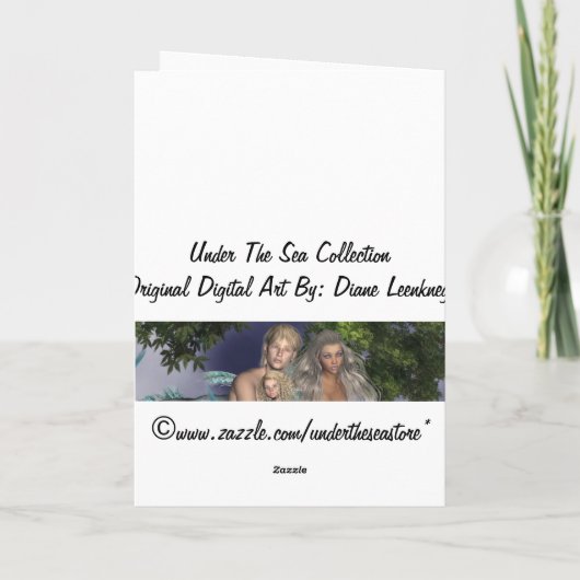 De Prinses van de meermin van de Kaart van de (Achterkant)