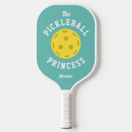 De prinses van de Pickleball Cute Fun Type Aqua Ye Paddle