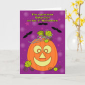 De Prinses van de Pompoen van Eerste Halloween van Kaart (Gele Bloem)