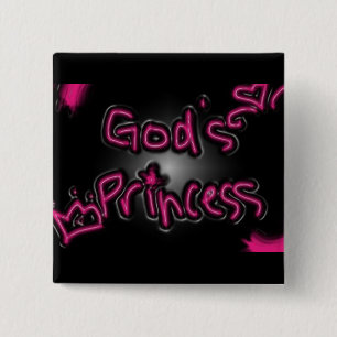 De Prinses van goden Vierkante Button 5,1 Cm