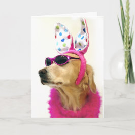De Prinses van Pasen van het golden retriever Feestdagen Kaart
