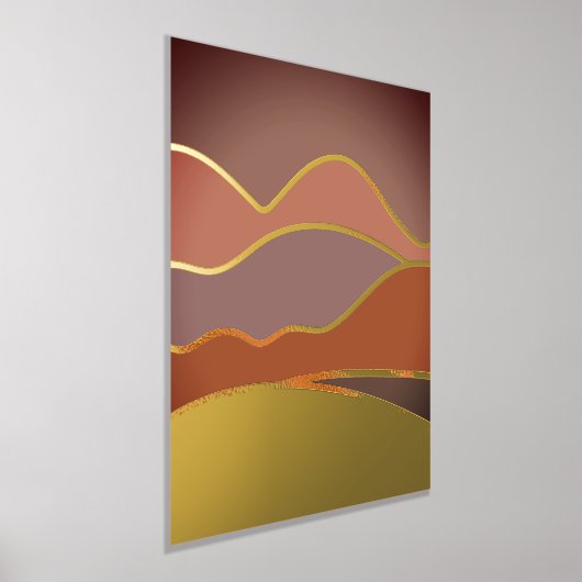 De Prints van de Folie van de gebilde bergen (Laagn)