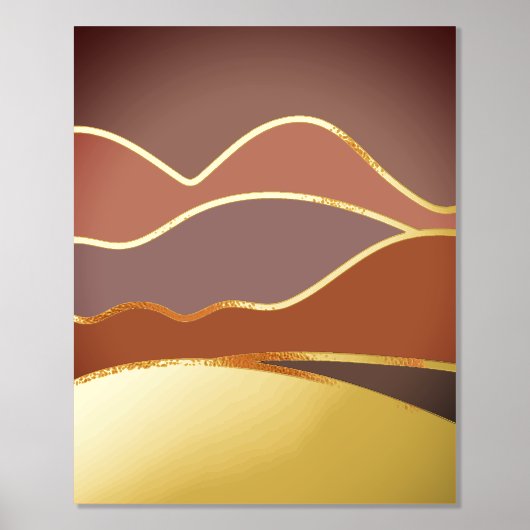 De Prints van de Folie van de gebilde bergen (Voorkant)