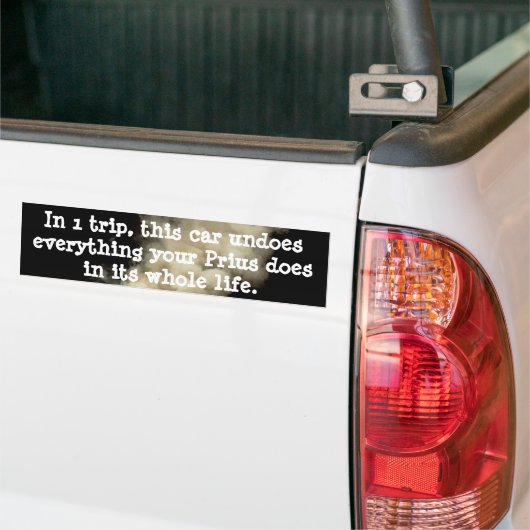 De Prius is weg. Bumpersticker (Op Truck)