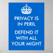 De privacy is in Peril Poster (Voorkant)