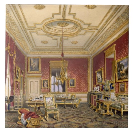 De privé-Zitkamer van de koningin, Windsor Castle, Tegeltje (Voorkant)
