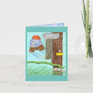 De problemen van een elektricien bedankkaart