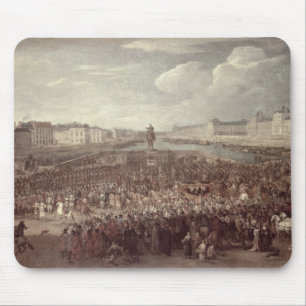 De "Processie van Louis XIV (1638-1715)" over de g Muismat