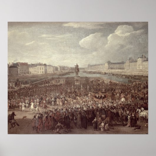 De "Processie van Louis XIV (1638-1715)" over de g Poster (Voorkant)