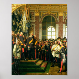 De proclamatie van Wilhelm als Kaiser Poster