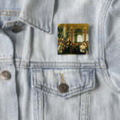 De proclamatie van Wilhelm als Kaiser Vierkante Button 5,1 Cm (In situ)