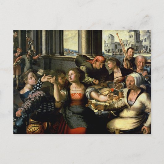 De prodigal Son, 1536 Briefkaart (Voorkant)