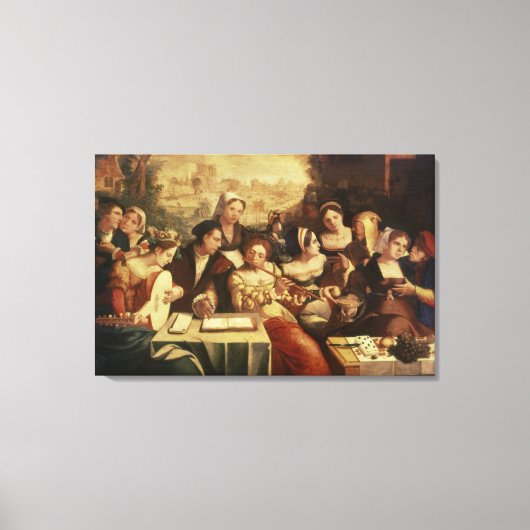 De prodigal Son met Harlots Canvas Afdruk (Voorkant)