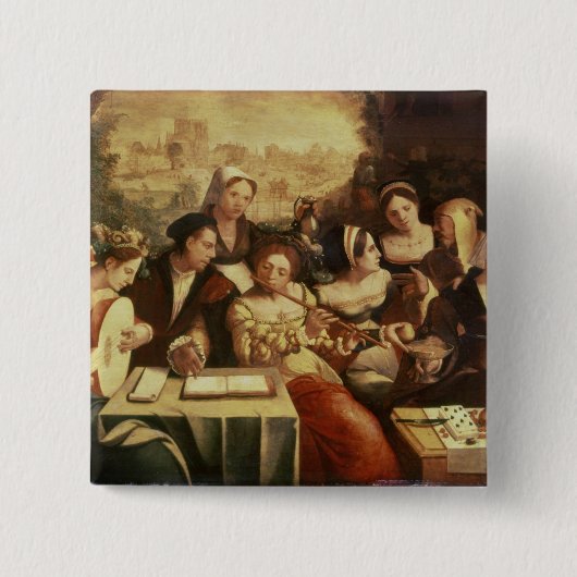 De prodigal Son met Harlots Vierkante Button 5,1 Cm (Voorkant)