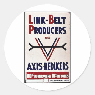 De producenten van de verbindingsgordel zijn as - ronde sticker