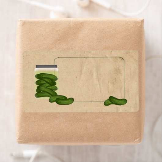 De productetiketten van Pickles Etiket (Insitu)