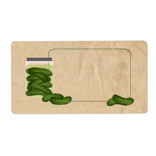 De productetiketten van Pickles Etiket (Voorkant)
