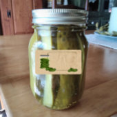 De productetiketten van Pickles Etiket
