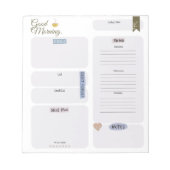 De productieve ochtend routine dagelijkse planner notitieblok (Voorkant)